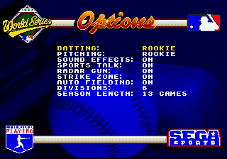 World Series Baseball screenshot 5 for Sega Genesis